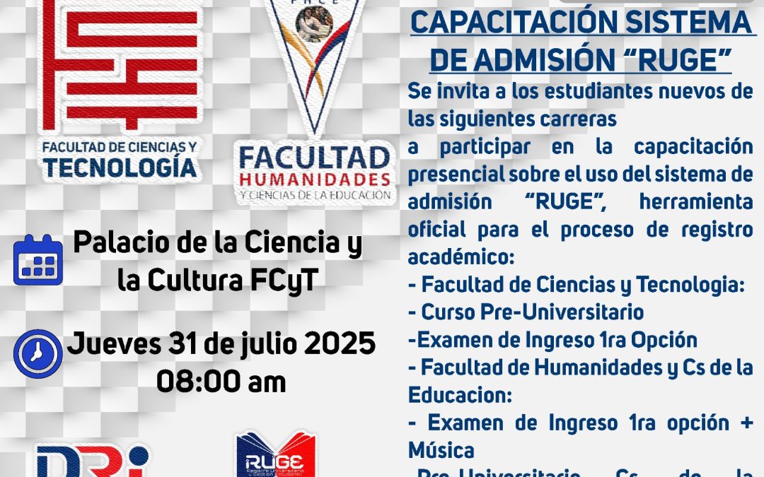 Capacitación Sistema de Admisión «RUGE»