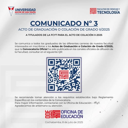 Comunicado Acto de Graduación 2-2025
